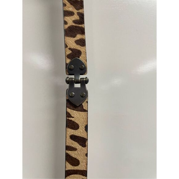 Fossil Leopard Print Leather Belt - Picture 3 of 5